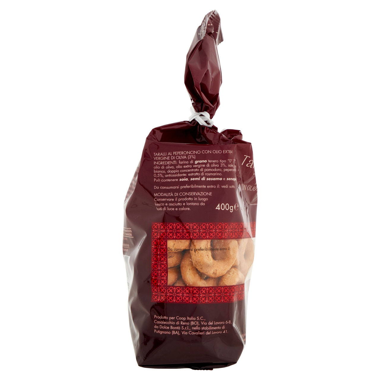 Taralli alla pugliese al peperoncino con olio extra vergine di oliva 400 gr - Immagine 21