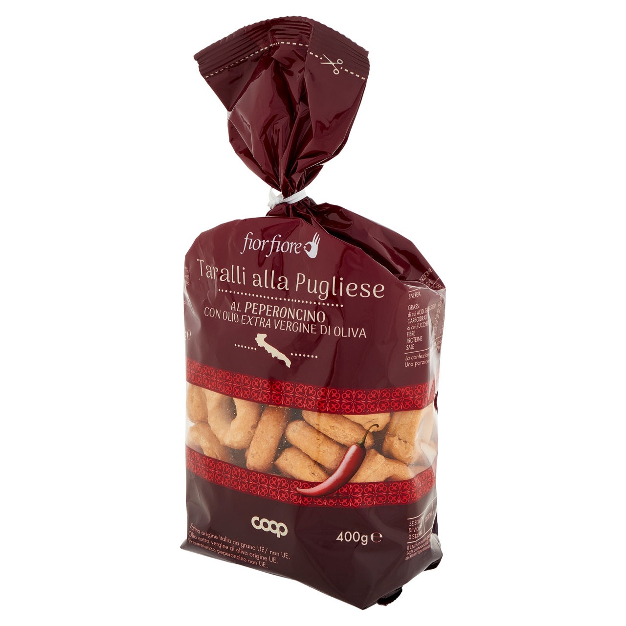 Taralli alla pugliese al peperoncino con olio extra vergine di oliva 400 gr - Immagine 41