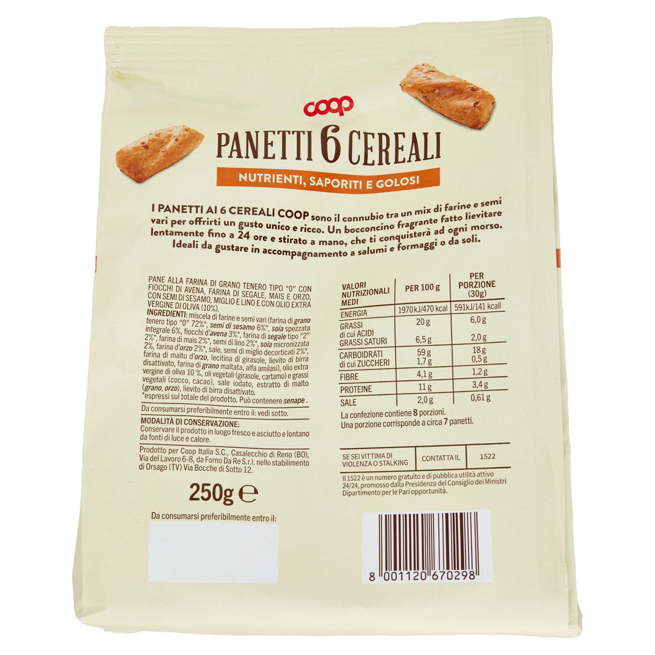 Panetti 6 cereali coop g250 - Immagine 41