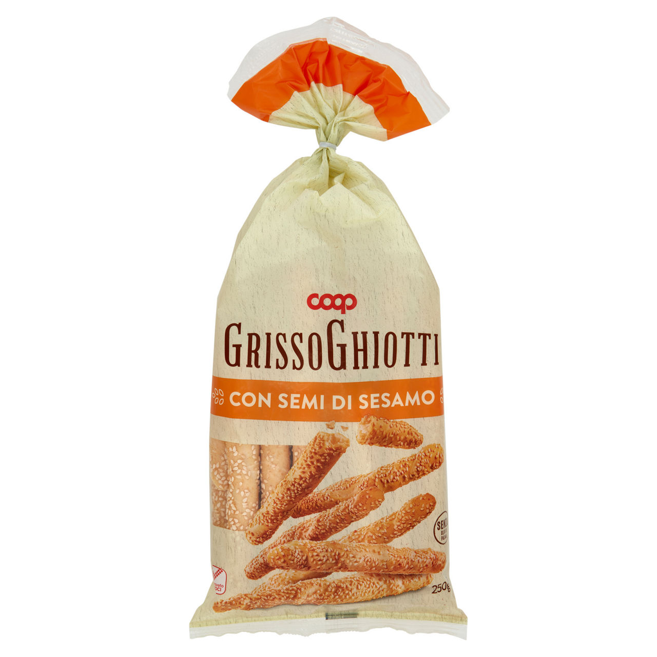 Grissini rustici Grissoghiotti con semi di sesamo 250 gr - Immagine 01