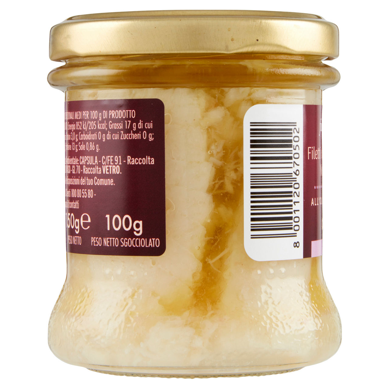 Filetti di merluzzo nordico all'olio di oliva 150 gr - Immagine 51