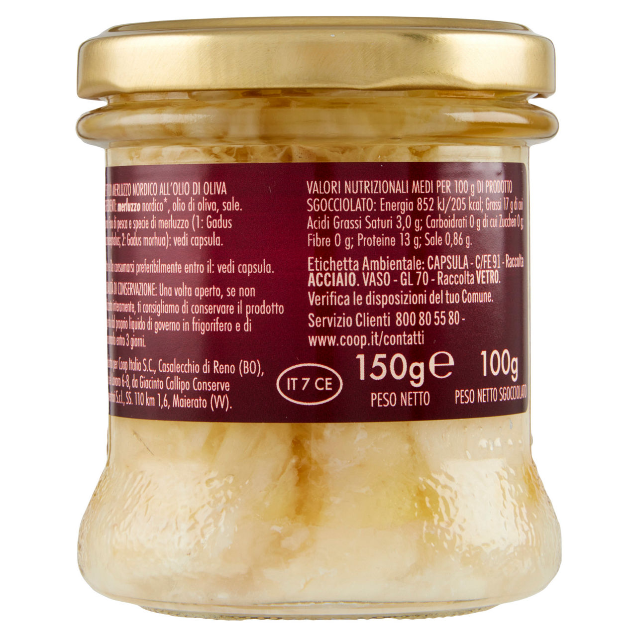 Filetti di merluzzo nordico all'olio di oliva 150 gr - Immagine 11