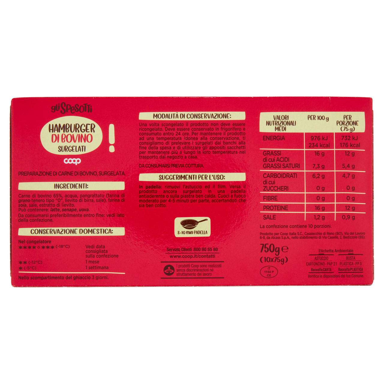 Hamburger di bovino surgelati 750 gr - Immagine 31