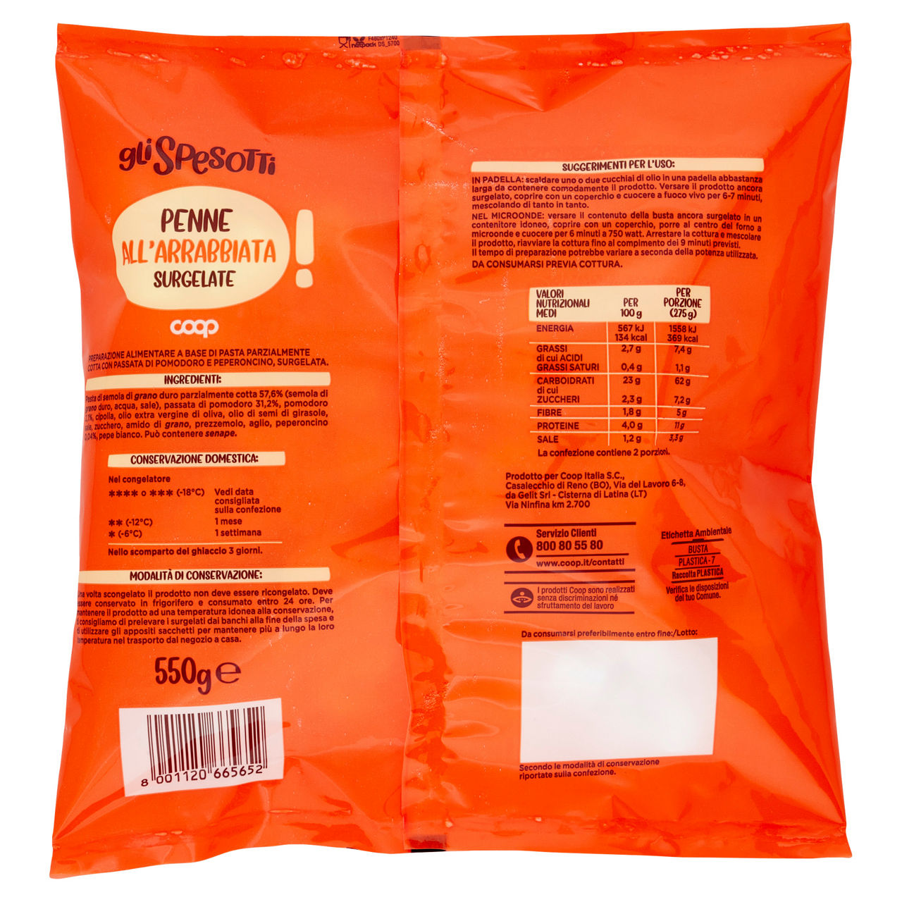 Penne all'Arrabbiata surgelate 550 gr - Immagine 51