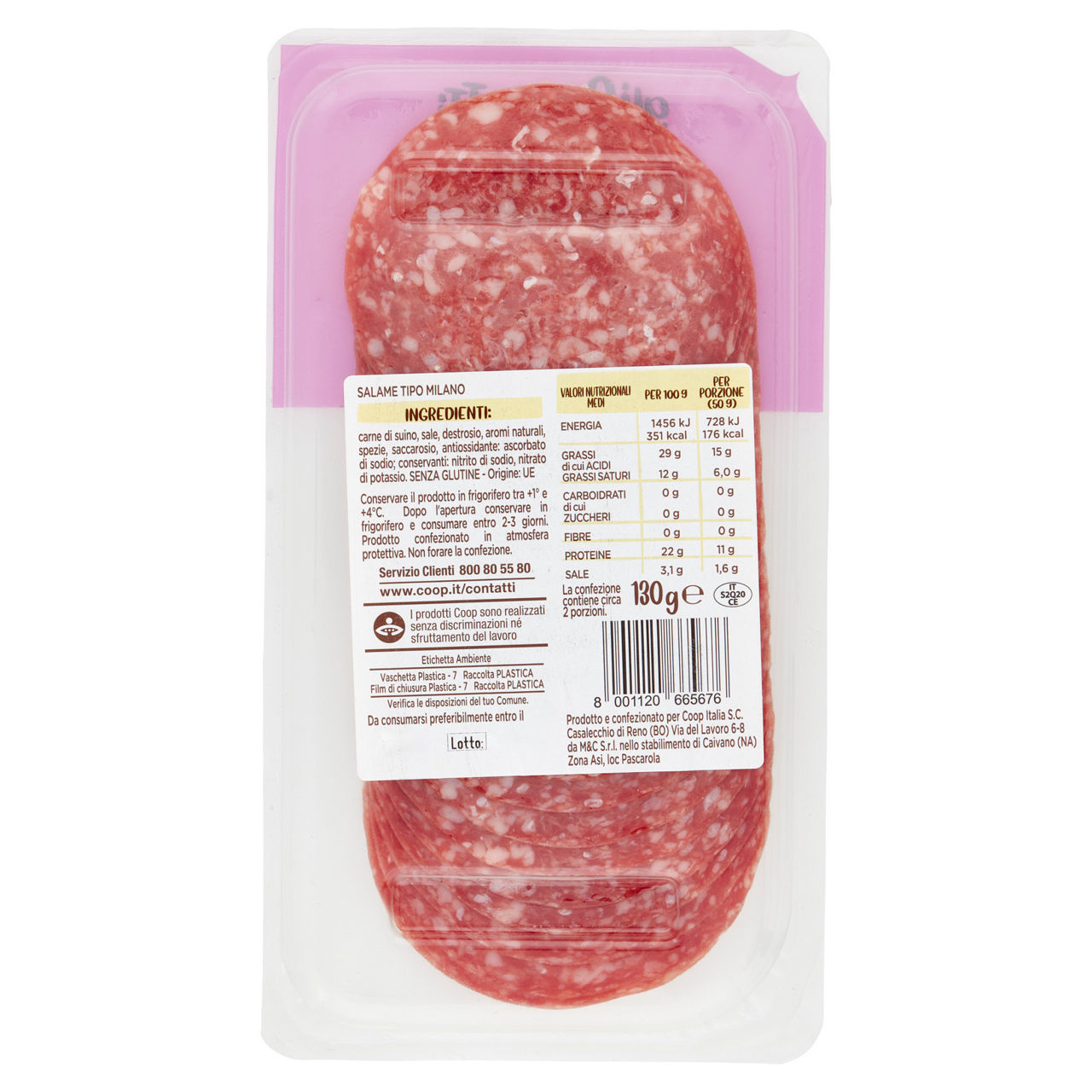 Salame tipo Milano affettato 130 gr - Immagine 21