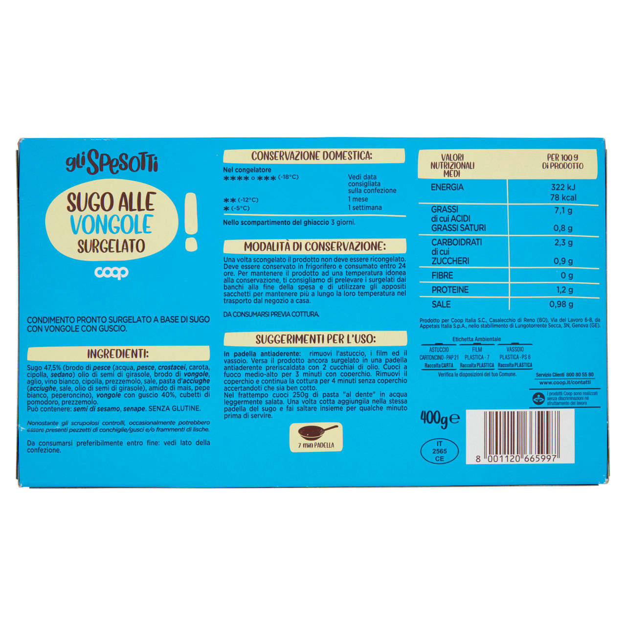 Sugo alle vongole surgelato 400 gr - Immagine 11