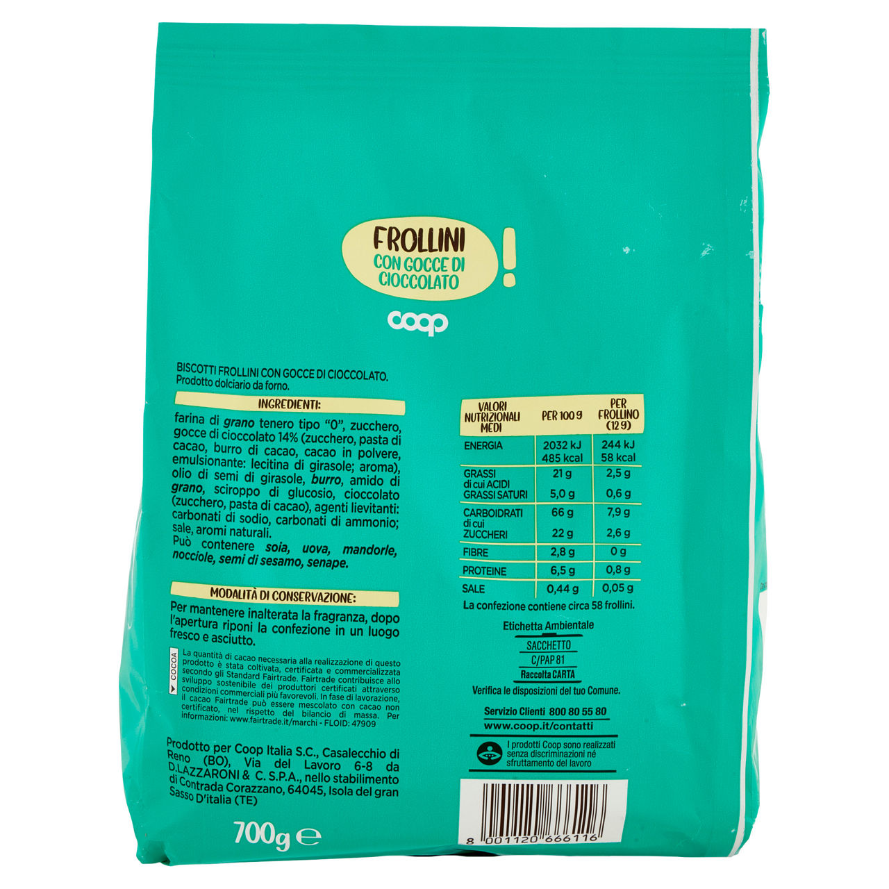 Biscotti frollini con gocce di cioccolato 700 gr - Immagine 11