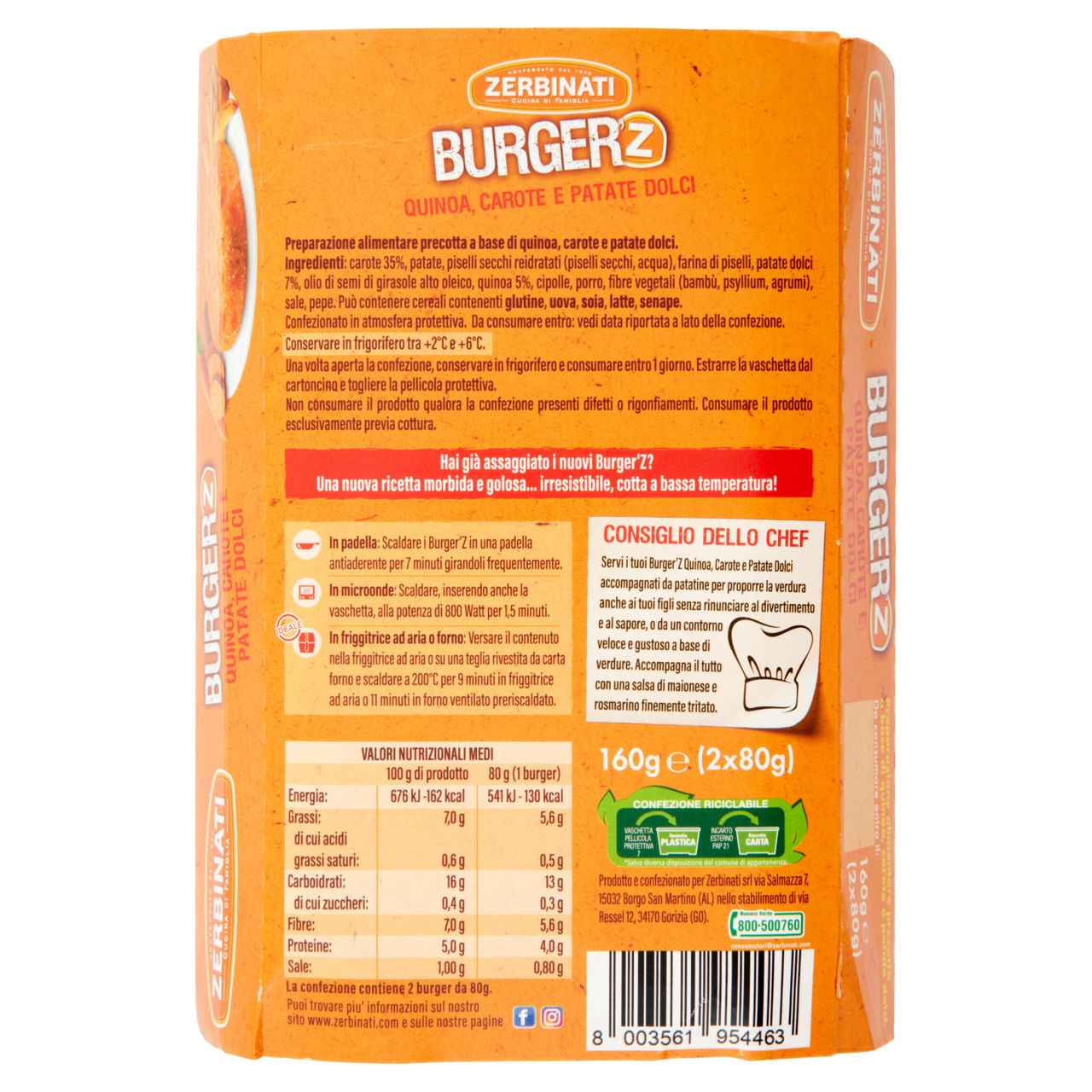 Burger di quinoa carote e patate dolci 2 pz da 80 gr - Immagine 31