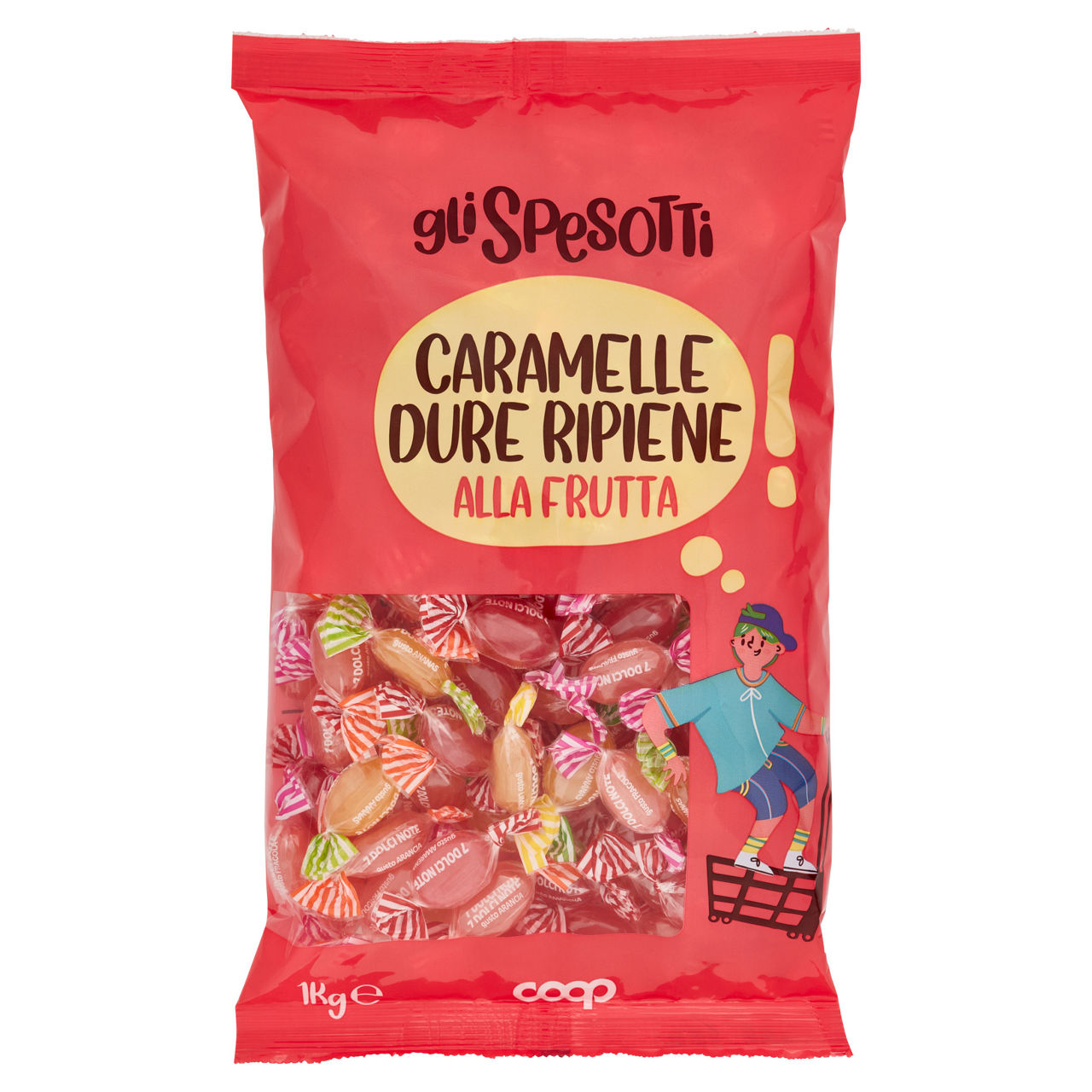 Caramelle dure ripiene alla frutta 1 kg - Immagine 01