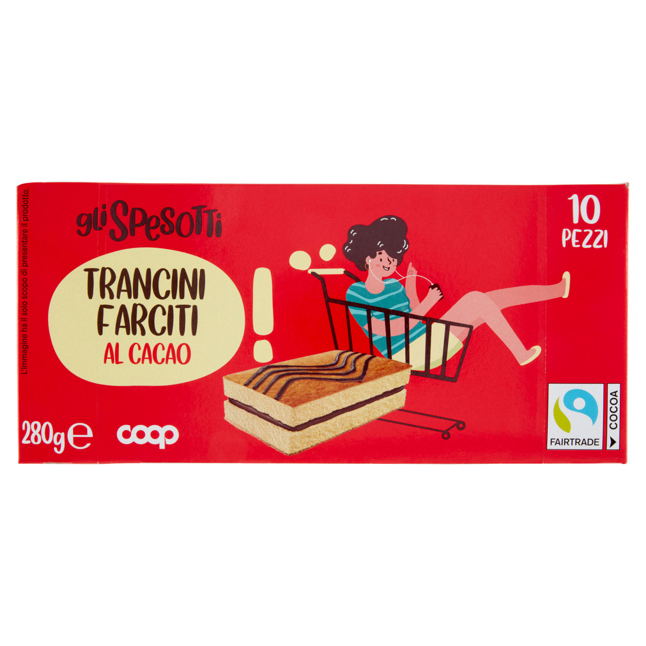 Trancini farciti al cacao 10 pz 280 gr