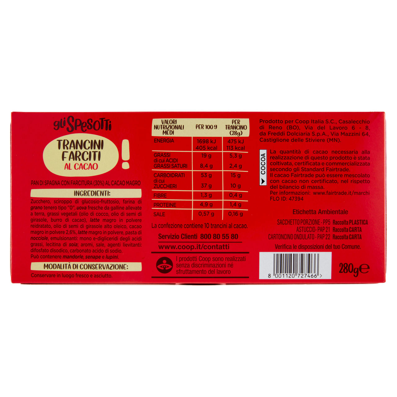 Trancini farciti al cacao 10 pz 280 gr - Immagine 51