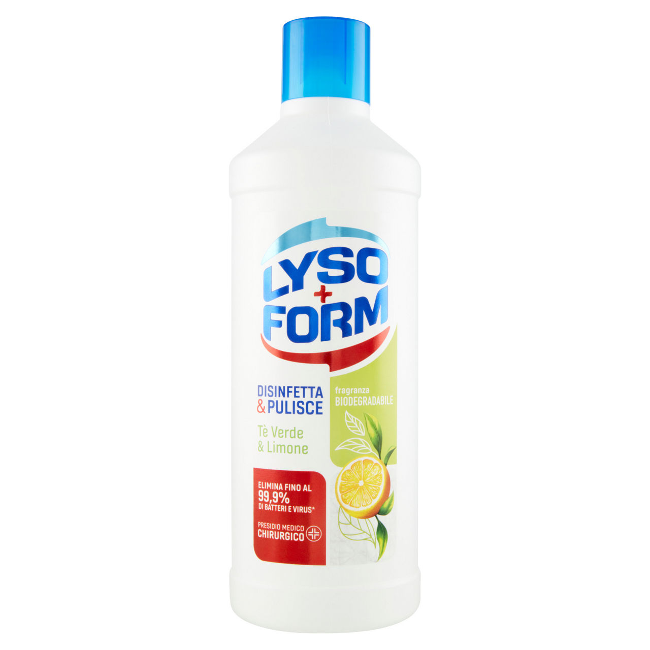 Detergente per pavimenti disinfettante te verde e limone 1,1 lt