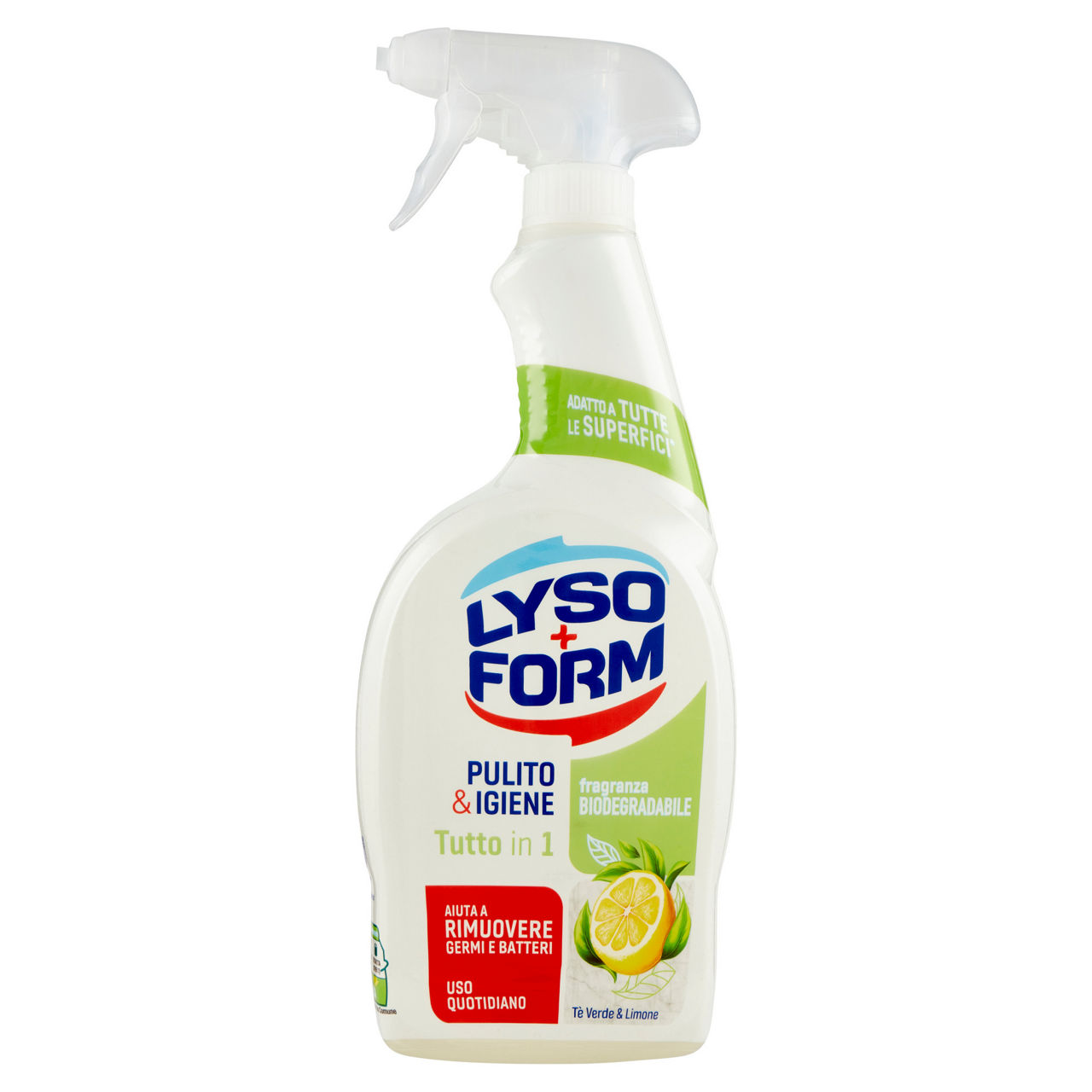 Detergente superfici lysoform spray tutto in 1 te verde e limone ml 700