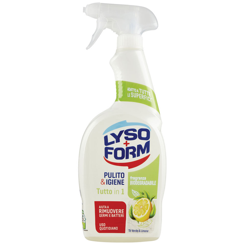 Detergente superfici lysoform spray tutto in 1 te verde e limone ml 700