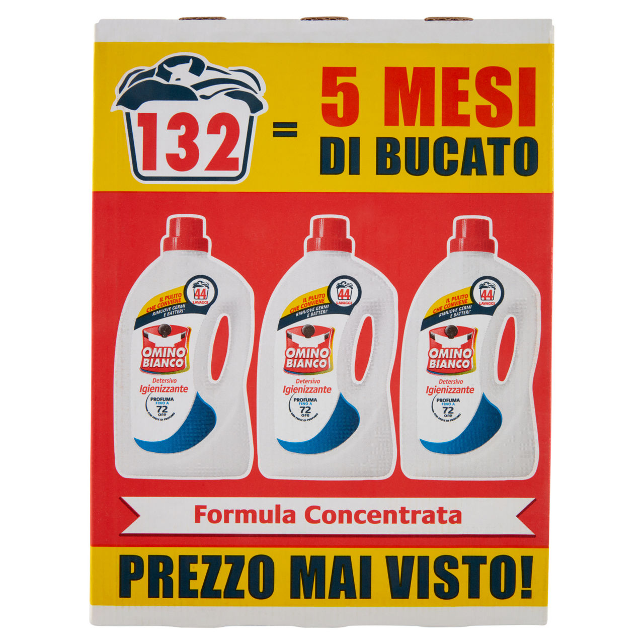 Detersivo lavatrice igienizzante 3 pz x 44 lavaggi - Immagine 01