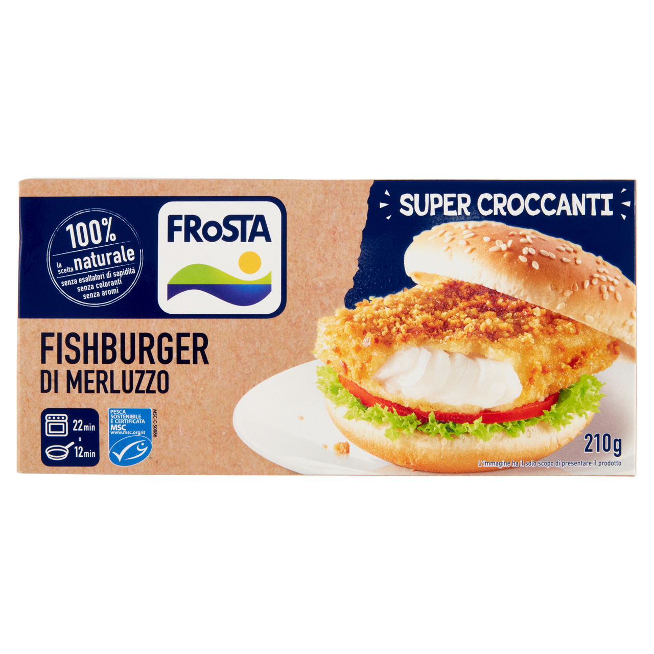Burger di merluzzo d'Alaska super croccanti surgelati 210 gr - Immagine 01