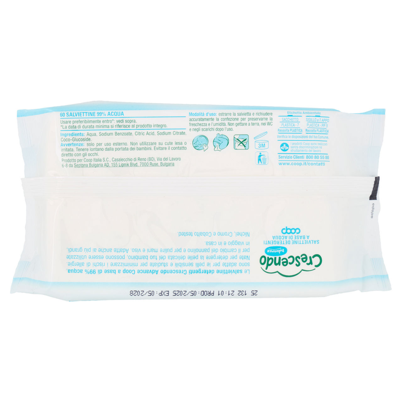 Salviettine detergenti a base di acqua coop crescendo advance pz.60 - Immagine 131
