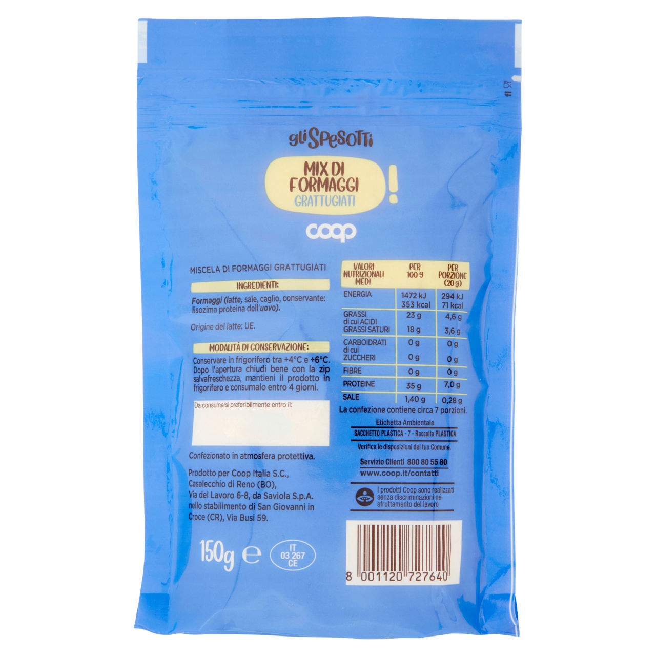 Mix di formaggi grattugiati 150 gr - Immagine 41