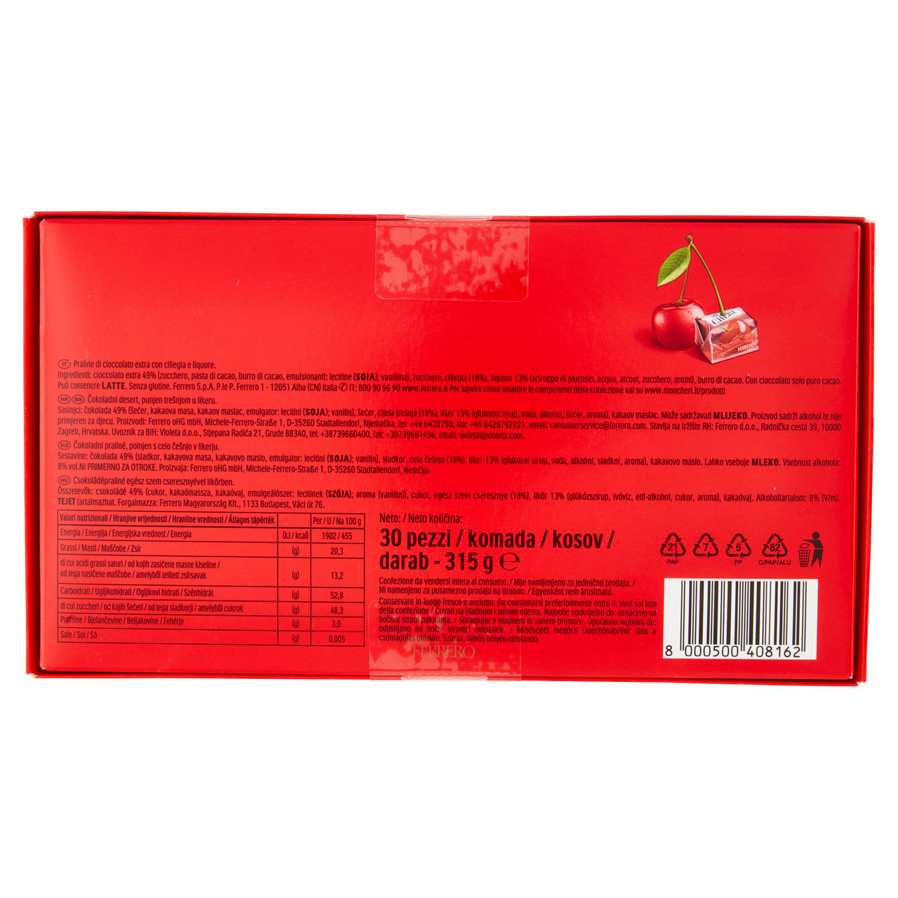 Cioccolatini mon cheri 30 pz 315 gr - Immagine 21