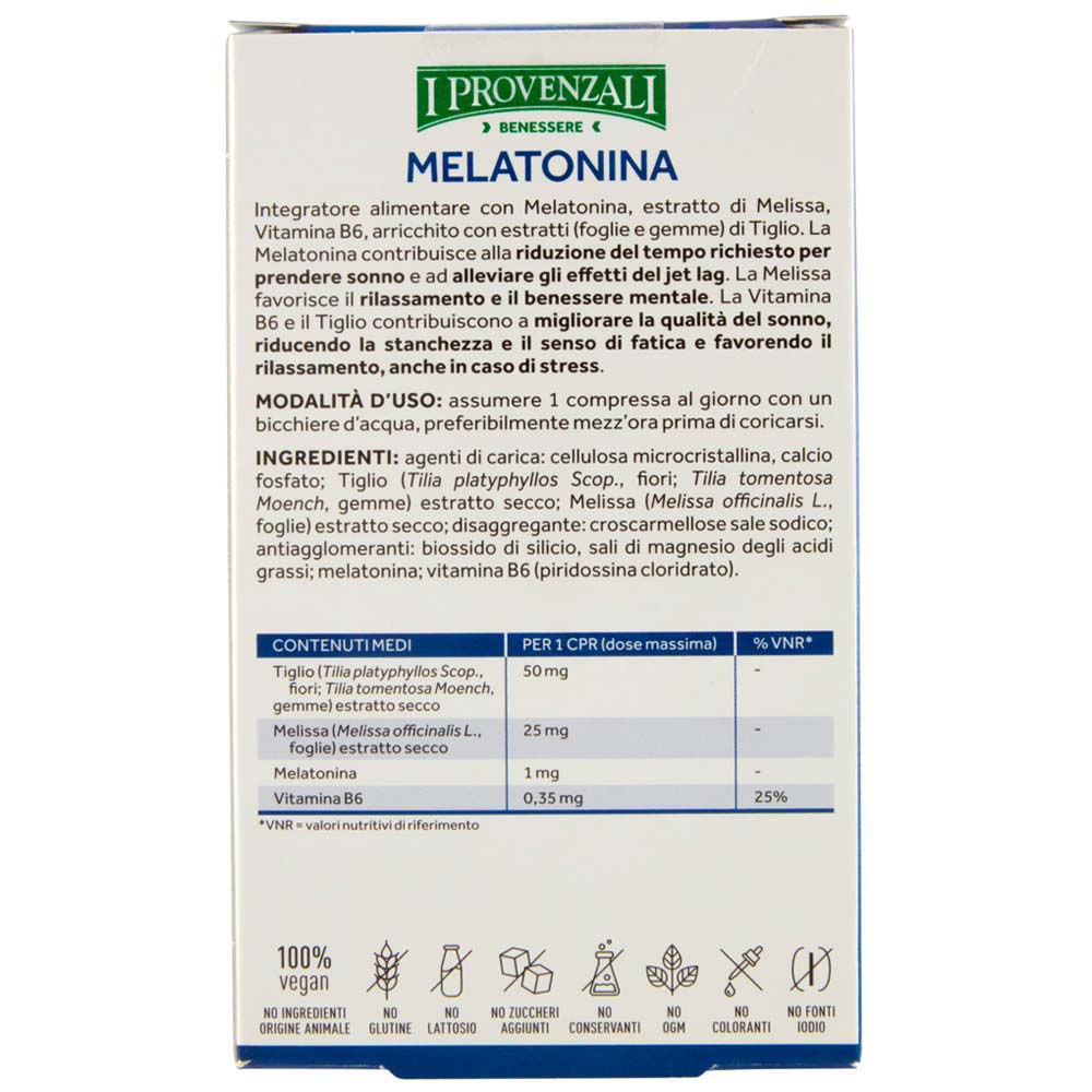 Immagine 3 di 6 del prodotto Integratore alimentare Melatonina Relax e Sonno 60 compresse