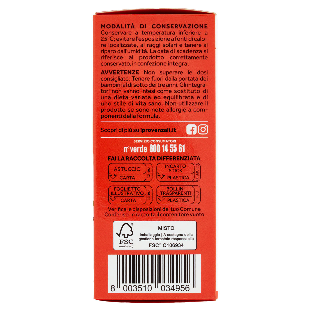 Integratore potassio e magnesio 20buste i provenzali - Immagine 11