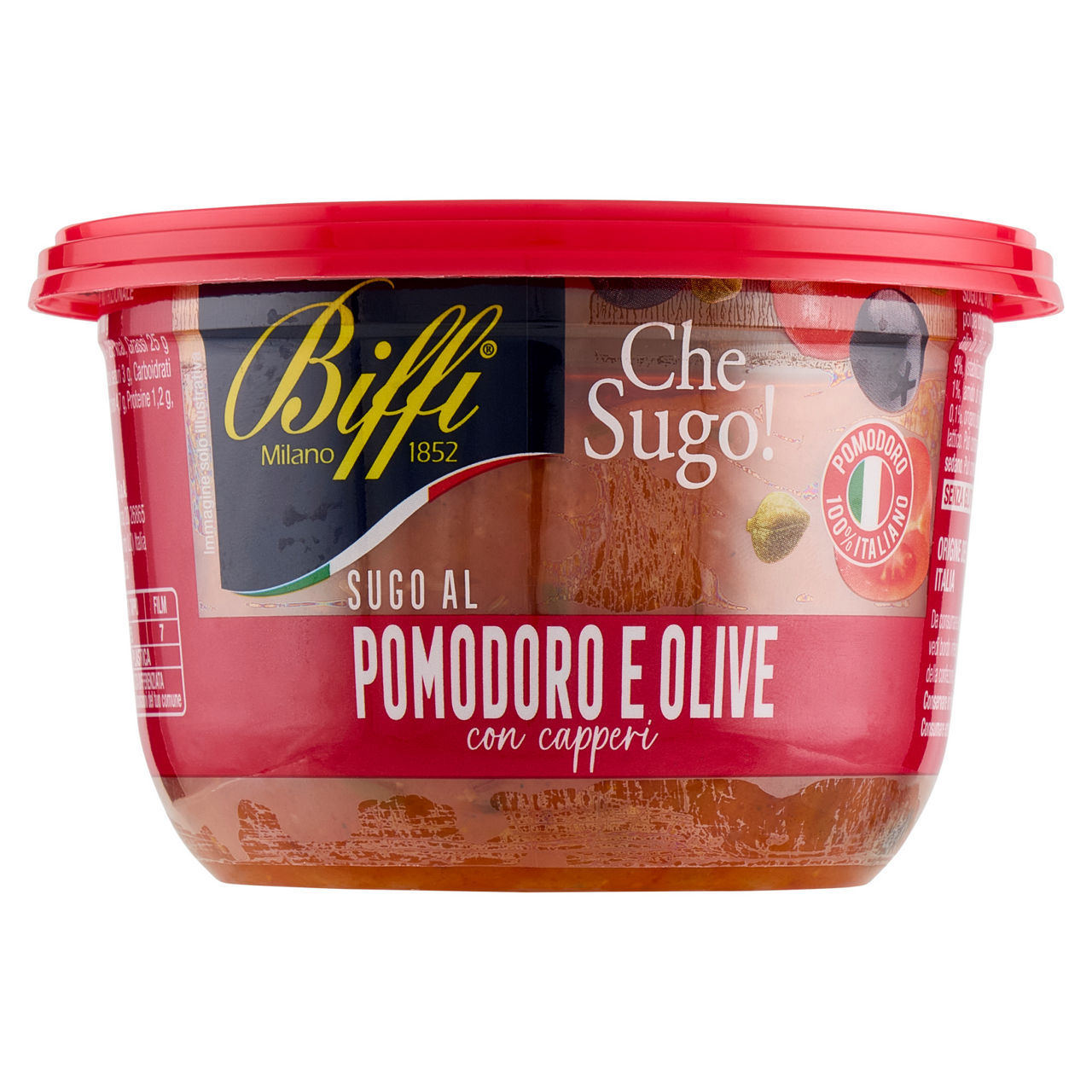 Sugo fresco al pomodoro e olive con capperi 200 gr - Immagine 01