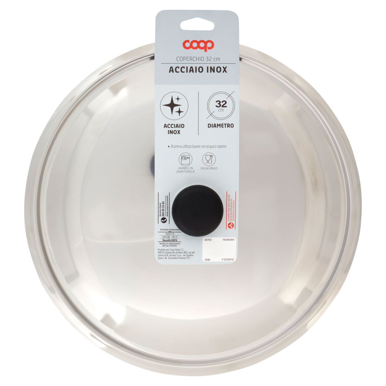 Coperchio in acciaio 32 cm - Immagine 01
