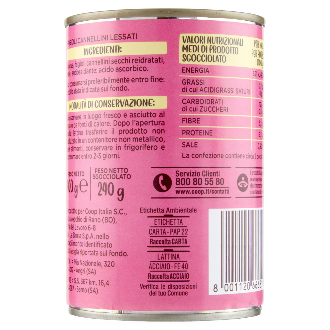 Fagioli cannellini gli spesotti coop latta g 400 - Immagine 51