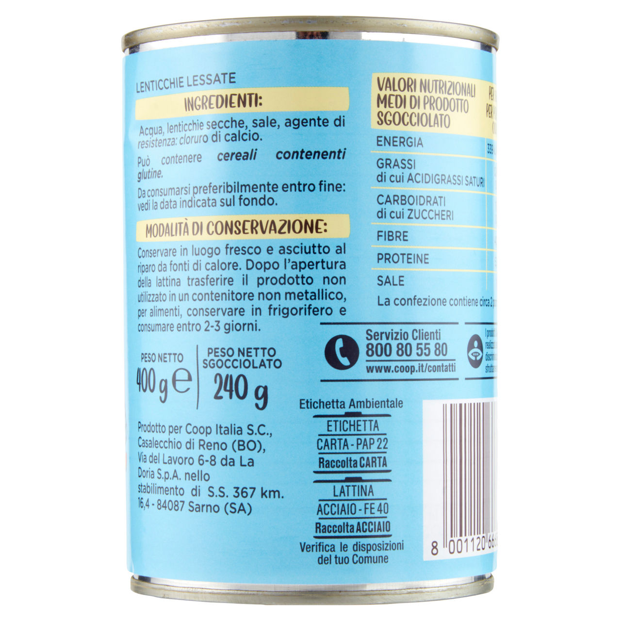 Lenticchie gli spesotti coop latta g400 sgocc.g240 - Immagine 31