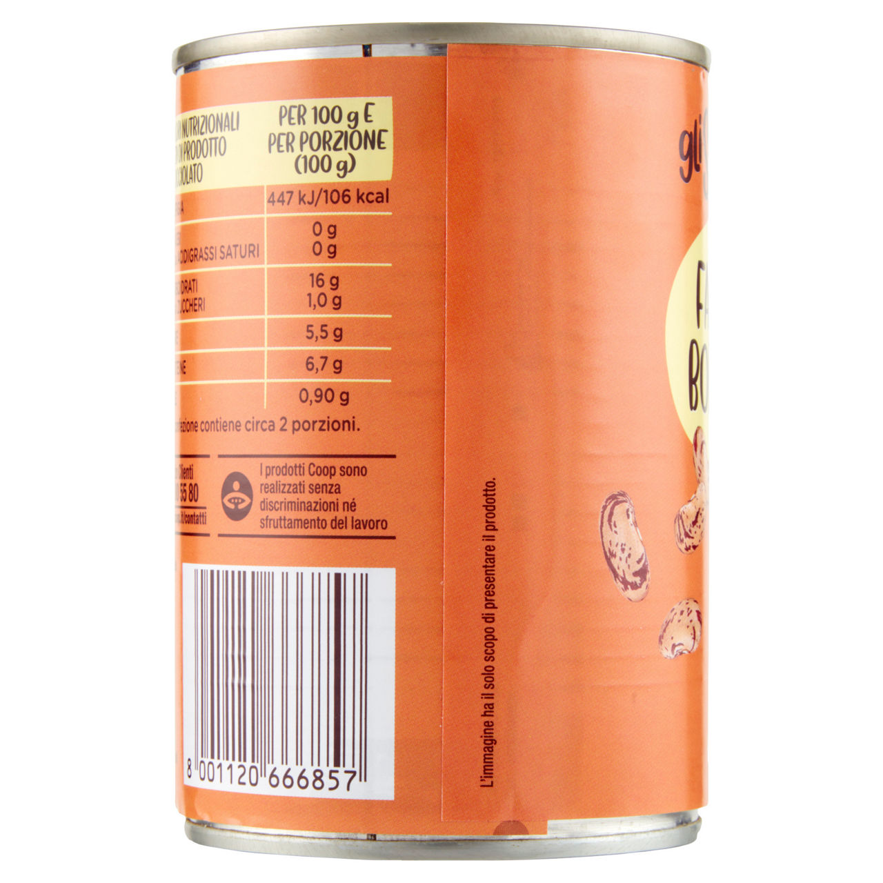Fagioli borlotti gli spesotti coop latta g400 sgocc.g240 - Immagine 11