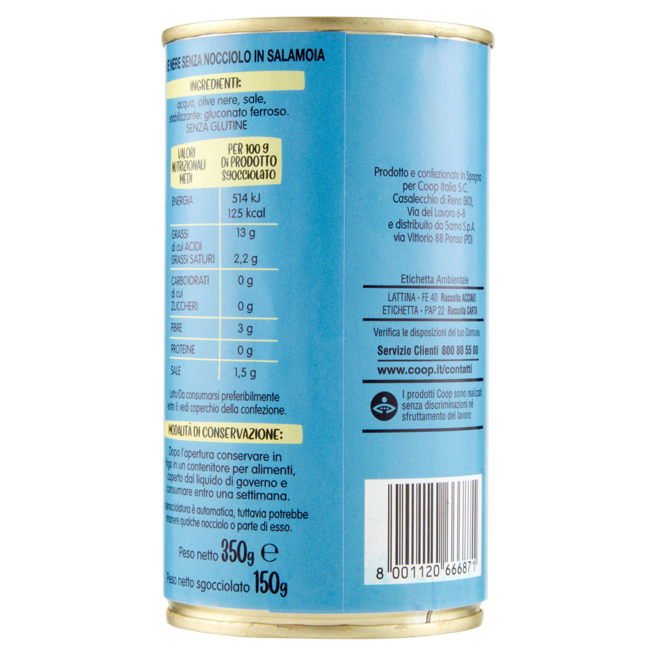 Olive nere denocciolate latta gli spesotti coop g350 sgocc.g150 - Immagine 31