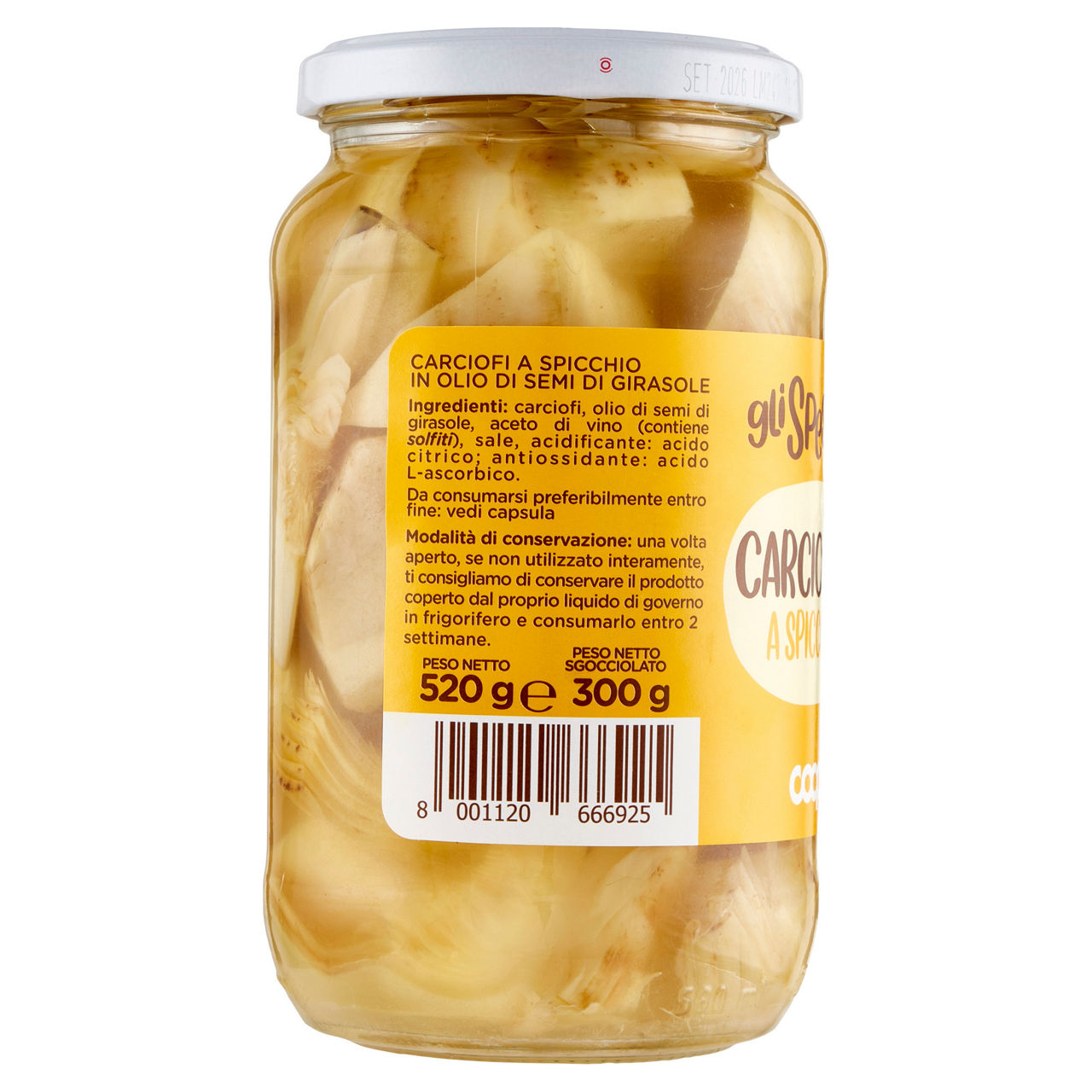 Carciofini a spicchio in olio di semi di girasole gli spesotti coop g520 - Immagine 11