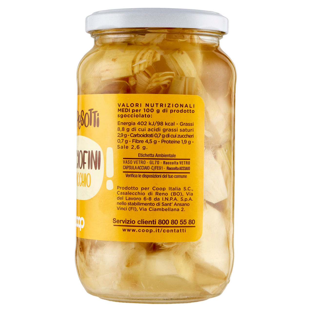 Carciofini a spicchio in olio di semi di girasole gli spesotti coop g520 - Immagine 31