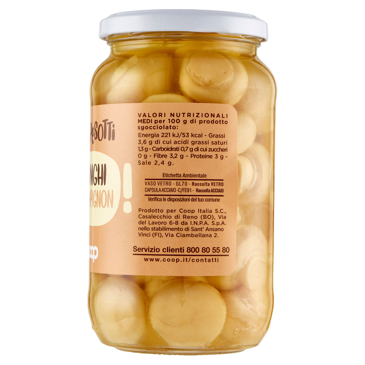 Funghi champignon in olio di semi di girasole gli spesotti coop g520 - Immagine 11