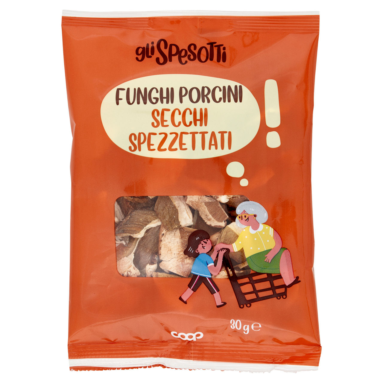Funghi porcini secchi spezzettati gli spesotti coop g 30 - Immagine 01
