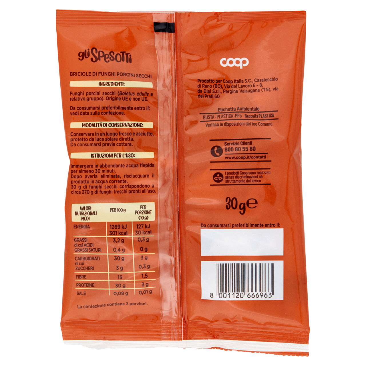 Funghi porcini secchi spezzettati gli spesotti coop g 30 - Immagine 11