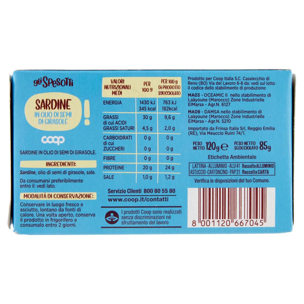 Sardine in olio di girasole 120 gr - Immagine 21