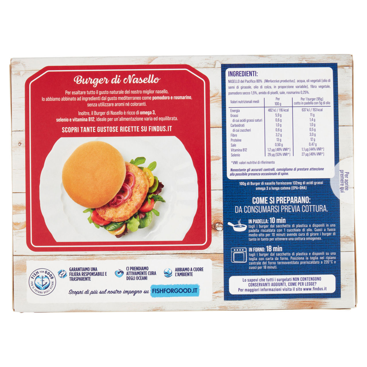 Burger di nasello con pomodoro e rosmarino surgelati 190 gr - Immagine 51