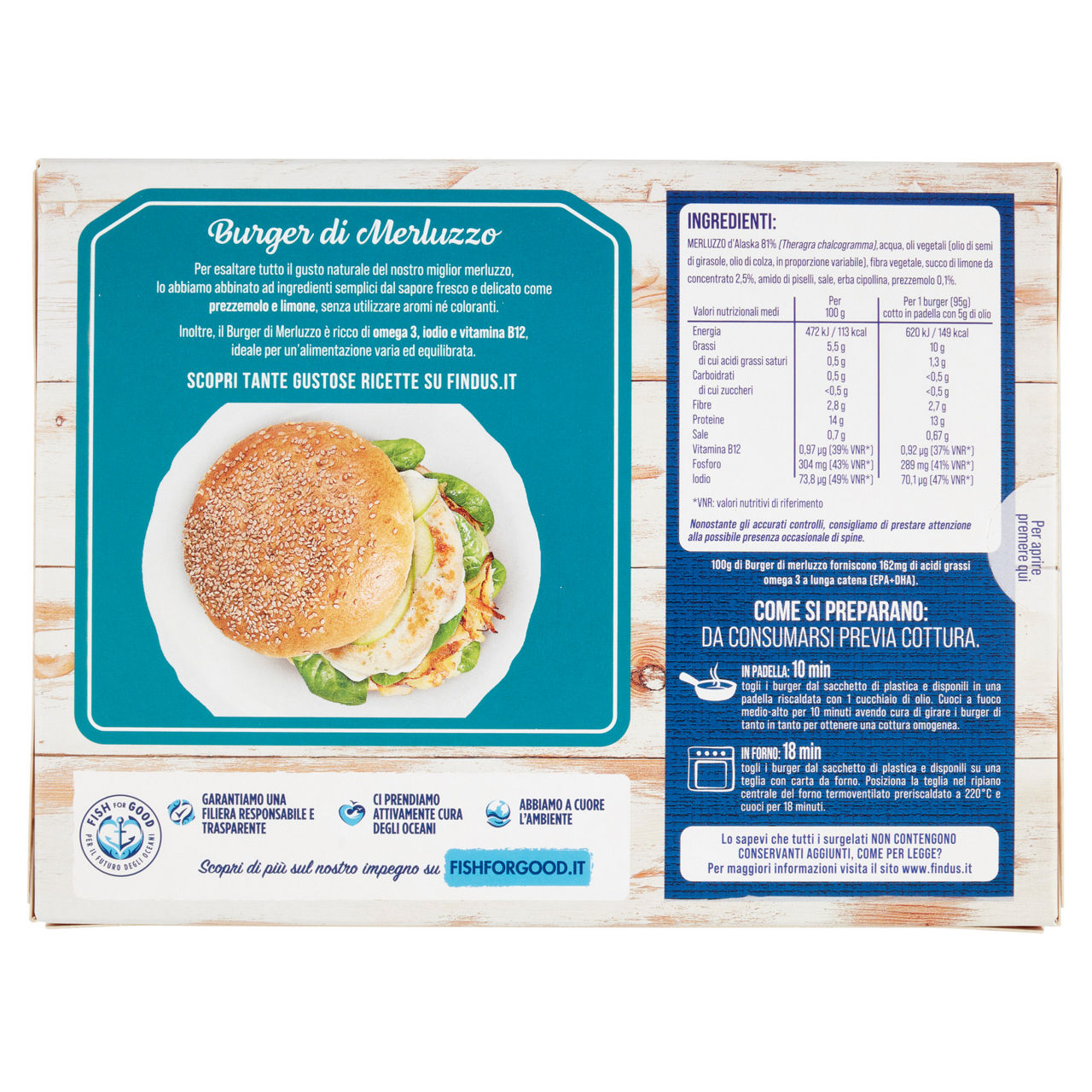 Burger di merluzzo con prezzemolo e limone surgelati 190 gr - Immagine 11