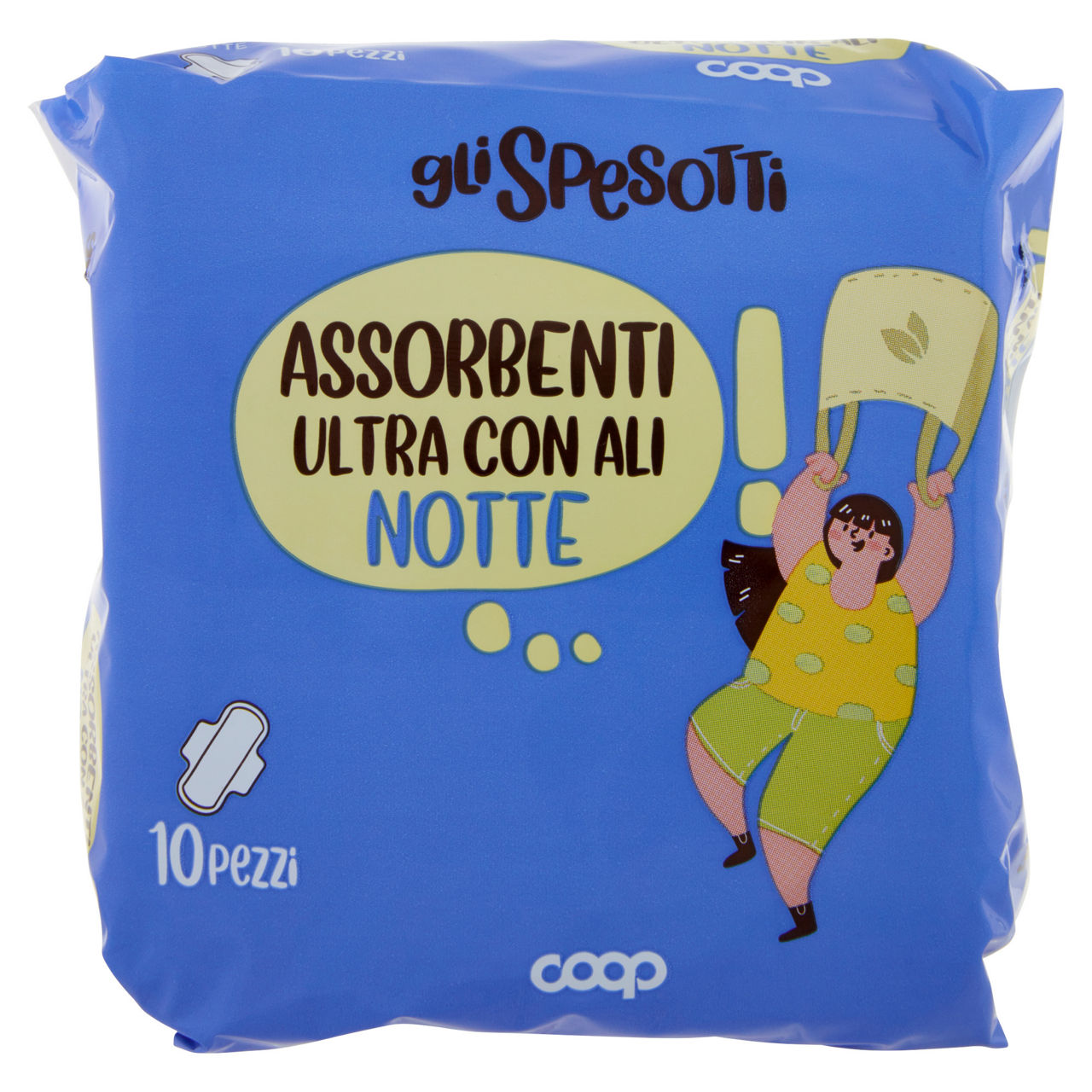 Assorbenti ultra notte con ali coop gli spesotti pz.10