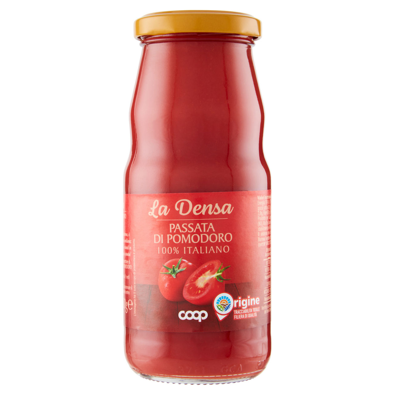 Passata di pomodoro origine coop selezione la densa btg singola g 350 - Immagine 01