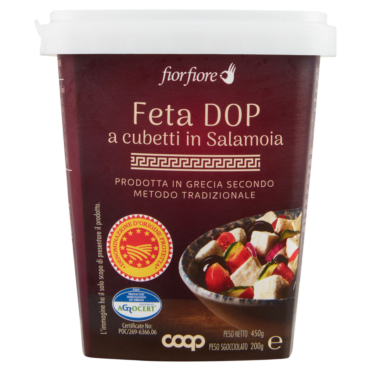 Feta DOP a cubetti in salamoia 200 gr - Immagine 01