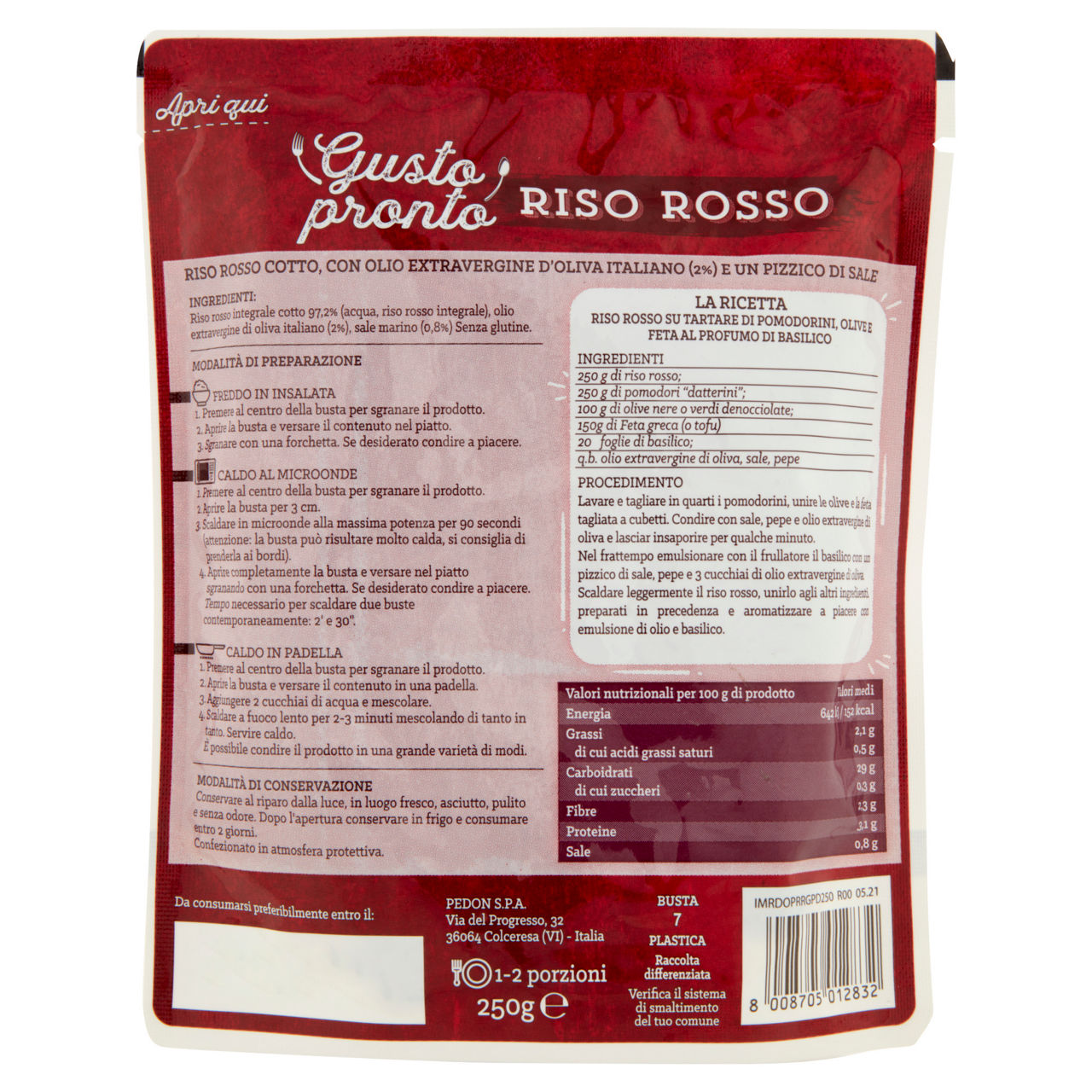 Riso rosso cotto Gusto Pronto 250 gr - Immagine 11