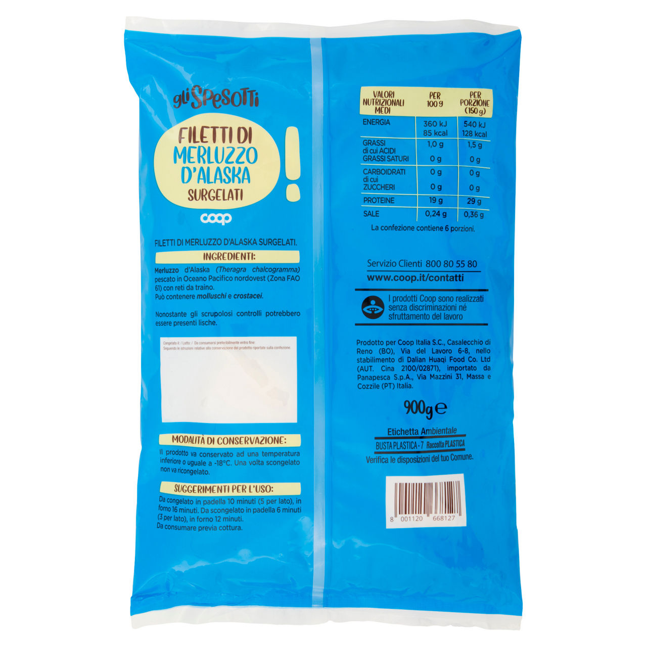 Filetti di merluzzo d'Alaska surgelati 900 gr - Immagine 21