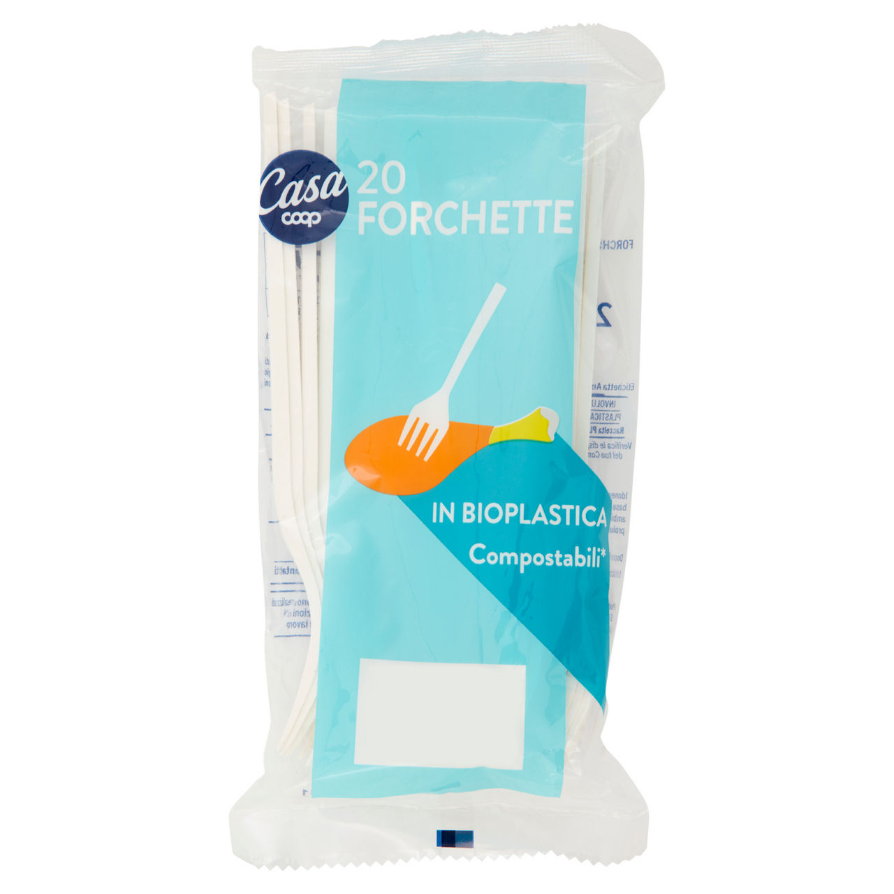 Forchette bioplastica coop casa pz.20 - Immagine 01