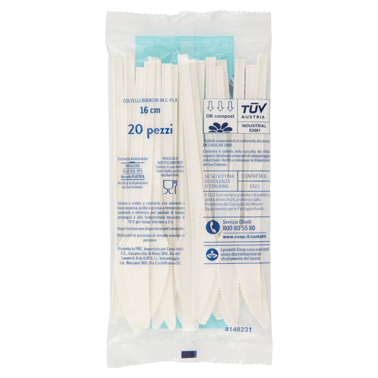 Coltelli bioplastica coop casa pz 20 - Immagine 11