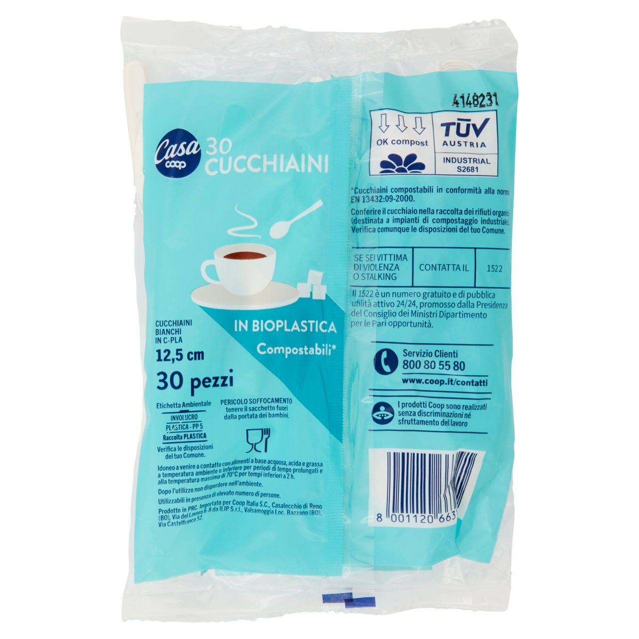 Cucchiaini bioplastica coop casa pz 30 - Immagine 11