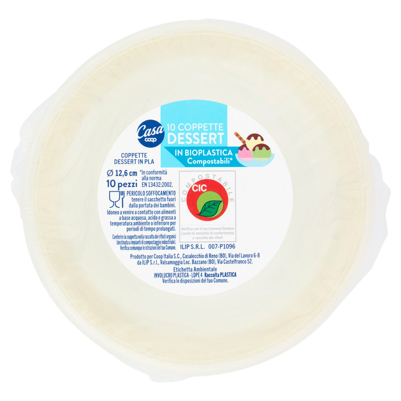 Coppette dessert bioplastica coop casa pz 10 - Immagine 01