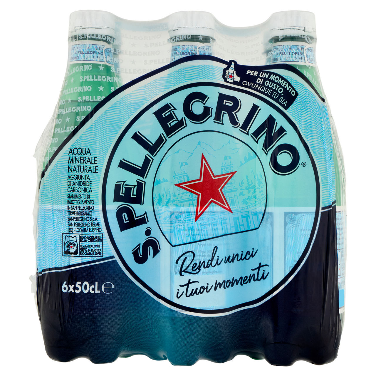 Acqua minerale frizzante 6 pz x 500 ml