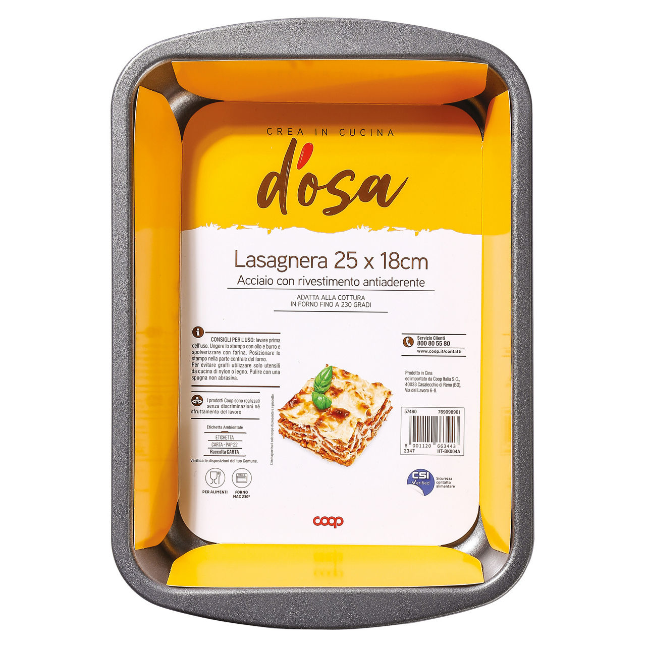Lasagnera 25x18cm coop - Immagine 01